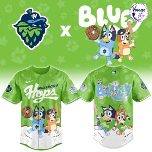 Hillsboro Hops x Bluey Night Limited Edition Baseball Jersey 2