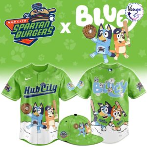 Hub City Spartanburgers x Bluey Night Limited Edition Baseball Jersey 1