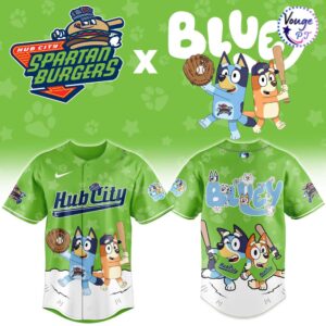 Hub City Spartanburgers x Bluey Night Limited Edition Baseball Jersey 2