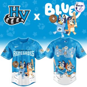 Hudson Valley Renegades x Bluey Night New Limited Baseball Jersey 2