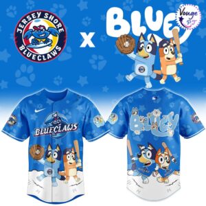 Jersey Shore BlueClaws x Bluey Night New Limited Baseball Jersey 2