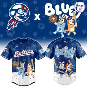 Kannapolis Cannon Ballers x Bluey Night New Limited Baseball Jersey 2
