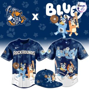 Midland RockHounds x Bluey Night Limited Edition Baseball Jersey 1