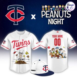 Minnesota Twins x Peanuts Night Custom Baseball Jersey
