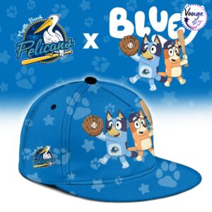 Myrtle Beach Pelicans x Bluey Night Limited Edition Baseball Jersey 3