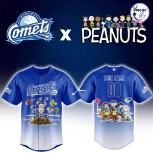 Oklahoma City Comets x Peanuts Night Custom Baseball Jersey 2