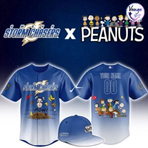 Omaha Storm Chasers x Peanuts Night Custom Baseball Jersey 1