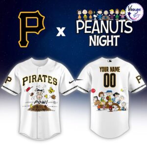 Pittsburgh Pirates x Peanuts Night Custom Baseball Jersey 2