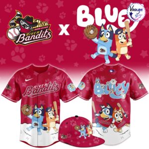 Quad Cities River Bandits x Bluey Night Limited Edition Baseball Jersey 1