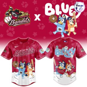 Quad Cities River Bandits x Bluey Night Limited Edition Baseball Jersey 2