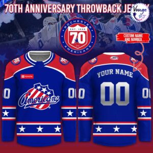 Rochester Americans Retro Special Edition Custom Hockey Jersey 2
