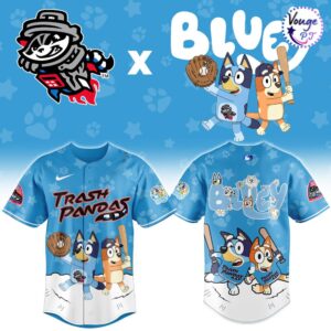 Rocket City Trash Pandas x Bluey Night Limited Edition Baseball Jersey 2