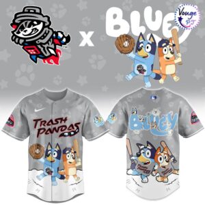 Rocket City Trash Pandas x Bluey Night Limited Edition Baseball Jersey 4
