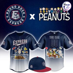 Round Rock Express x Peanuts Night Custom Baseball Jersey
