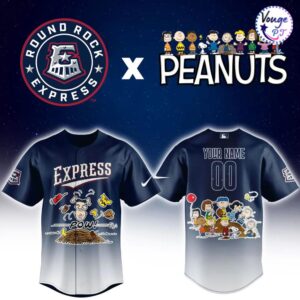 Round Rock Express x Peanuts Night Custom Baseball Jersey 2