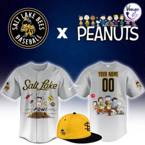 Salt Lake Bees x Peanuts Night Custom Baseball Jersey