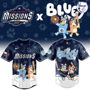 San Antonio Missions x Bluey Night Limited Edition Baseball Jersey 2
