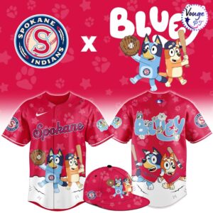 Spokane Indians x Bluey Night New Limited Baseball Jersey