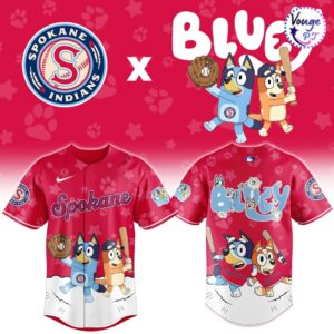 Spokane Indians x Bluey Night New Limited Baseball Jersey 2