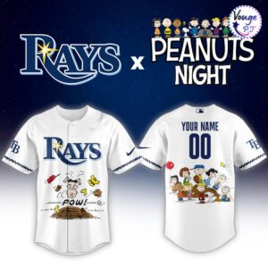 Tampa Bay Rays x Peanuts Night Custom Baseball Jersey 2