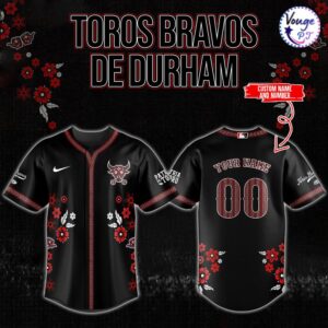 Toros Bravos de Durham Custom Baseball Jersey 2