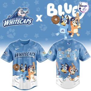 West Michigan Whitecaps x Bluey Night New Limited Baseball Jersey 2