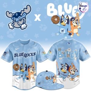Wilmington Blue Rocks x Bluey Night New Limited Baseball Jersey