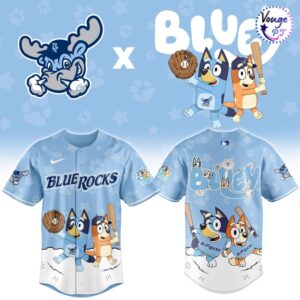 Wilmington Blue Rocks x Bluey Night New Limited Baseball Jersey 2