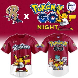 ScrantonWilkes Barre RailRiders x Pokemon GO Night 2026 Custom Baseball Jersey 2