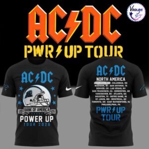 Carolina Panthers x ACDC Power Up Tour 2026 T Shirt 1