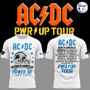 Carolina Panthers x ACDC Power Up Tour 2026 T Shirt 2