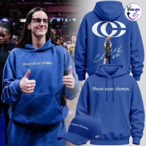 Official Caitlin Clark Shoot More Threes Basketball Hoodie for Fans 2