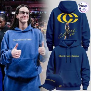 Official Caitlin Clark Shoot More Threes Basketball Hoodie for Fans 4