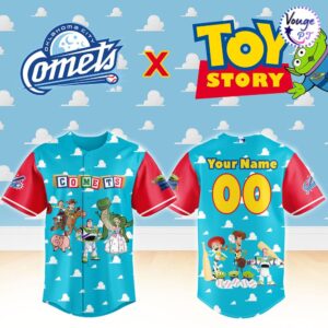 Oklahoma City Comets x Toy Story Night Custom Baseball Jersey 2