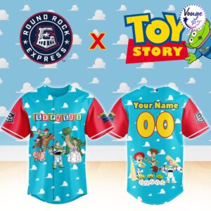 Round Rock Express x Toy Story Night Custom Baseball Jersey 2
