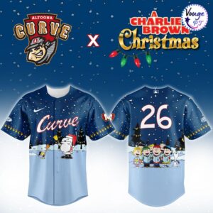 Altoona Curve x Snoopy Peanuts Christmas In July Baseball Jersey 2