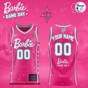 Barbie Game Day x Las Vegas Aces WNBA 2026 Basketball Jersey