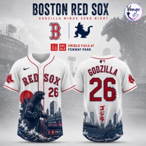 Boston Red Sox x Godzilla Minus Zero Night 2026 Baseball Jersey
