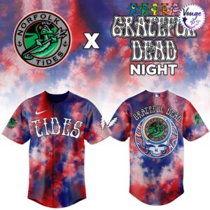 Grateful Dead Night x Norfolk Tides 2026 Baseball Jersey 2
