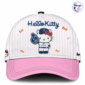 Houston Astros x Hello Kitty Night White Pinstripe Baseball Jersey 4
