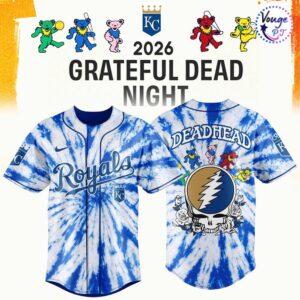Kansas City Royals x Grateful Dead Night 2026 Baseball Jersey
