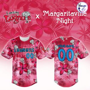 Lansing Lugnuts Margaritaville Night 2026 Custom Baseball Jersey 2 1