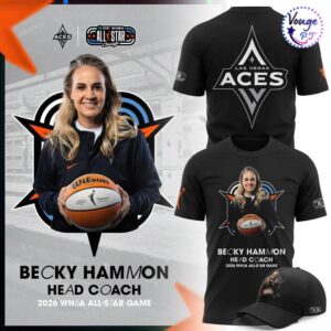 Las Vegas Aces Becky Hammon 2026 WNBA All-Star Coach T-Shirt