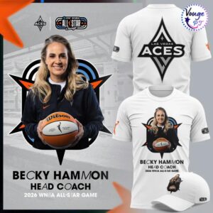 Las Vegas Aces Becky Hammon 2026 WNBA All Star Coach T Shirt 3