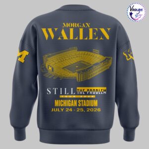 Morgan Wallen x Michigan Wolverines Football Still The Problem Tour Sweatshirt 3