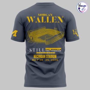 Morgan Wallen x Michigan Wolverines Football Still The Problem Tour T shirt 3