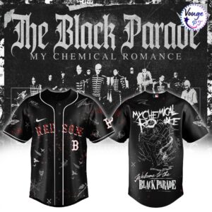 My Chemical Romance x Boston Red Sox The Black Parade Baseball Jersey