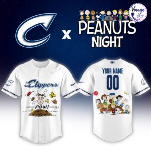 Peanuts Night x Columbus Clippers 2026 Custom Baseball Jersey 2
