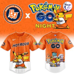 Pokemon GO Bowling Green Hot Rods Baseball Jersey 2