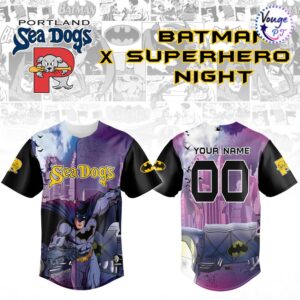 Portland Sea Dogs Superhero Night Custom Baseball Jersey 2 1